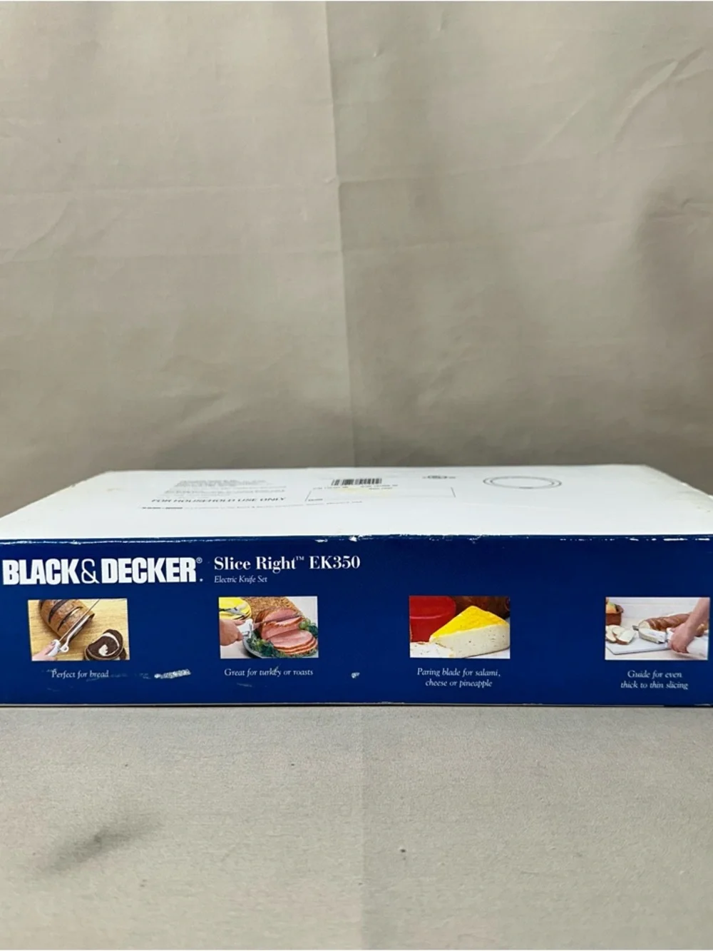 Black & Decker White Electric Knife Set with Storage Case